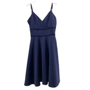 Jun & Ivy Navy Blue Sleeveless A-Line Mini Dress Women's Size Small